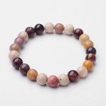 Mookaite 8mm Ball Stretch Bracelet on Card & Gift Pouch (55mm)